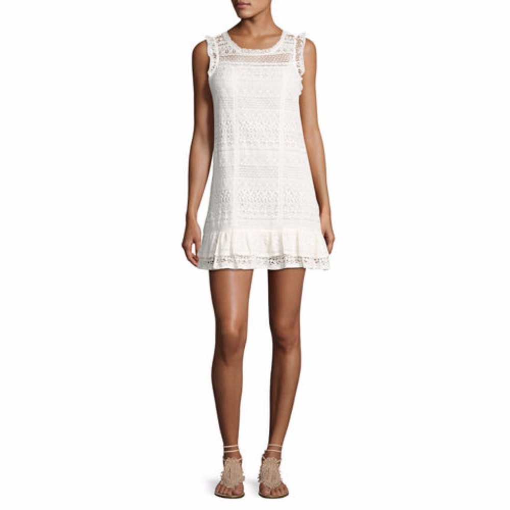 Joie White Lace Mini Dress